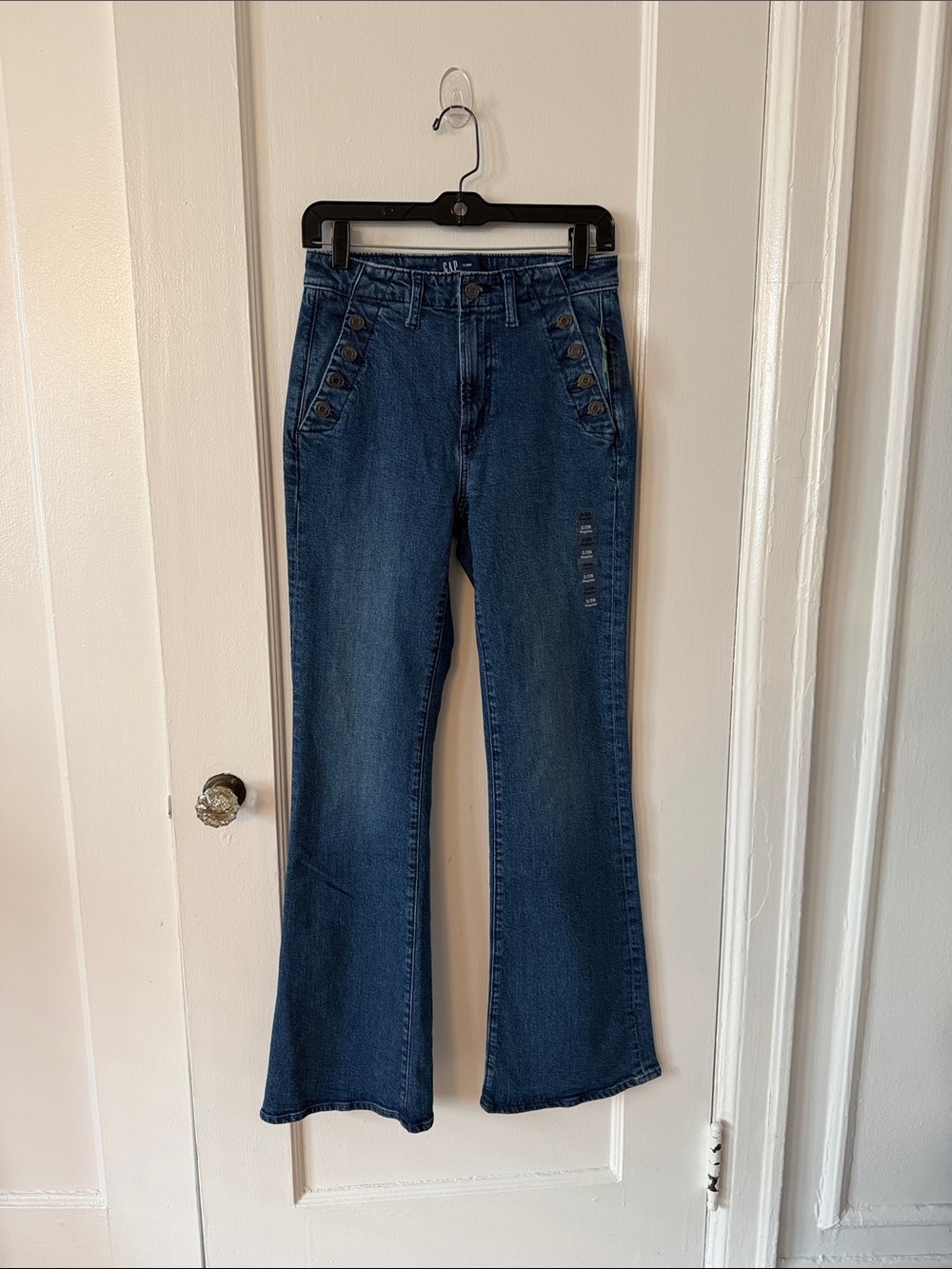 GAP Dark Blue High-Rise Flare Jeans - Picture 3 of 11